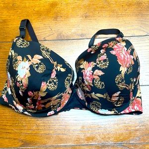 Torrid size 40D leopard and floral padded bra